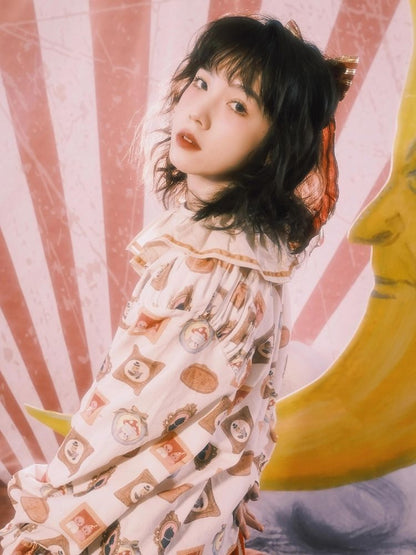 Lace collar shirt【s0000003607】