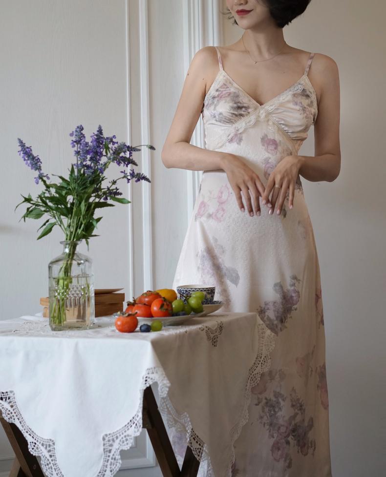 Floral watercolor camisole dress