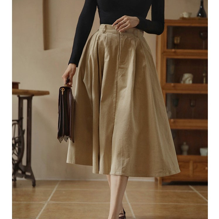 Lady Corduroy Umbrella Skirt