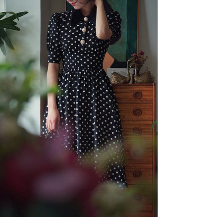 retro polka dot dress