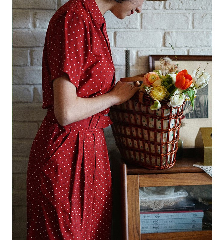 Lady's Polka Dot Retro Jumpsuit