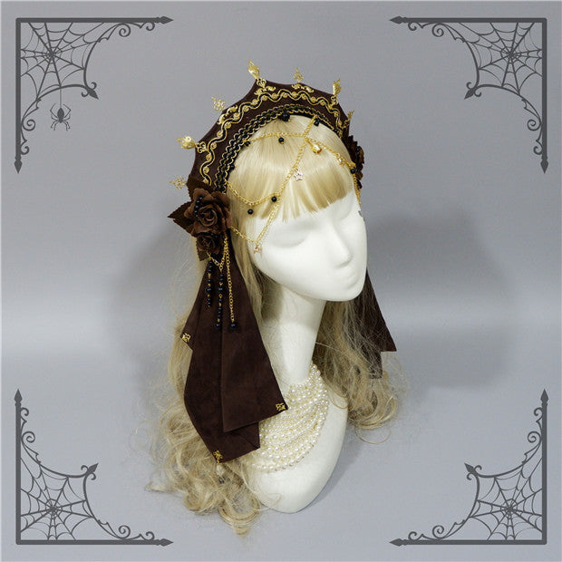 Foxcherry-Palace Retro Gorgeous Lolita headdress Multicolors