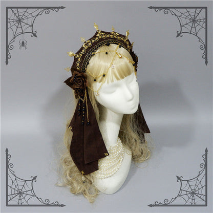Foxcherry-Palace Retro Gorgeous Lolita headdress Multicolors