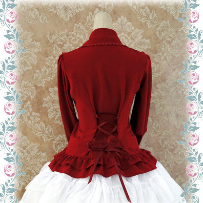 Strawberry Witch - Elegant Lace-Up Back Lolita Blouse