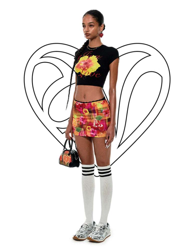Fruit Print Hip Cover Mini Skirt【s0000009129】