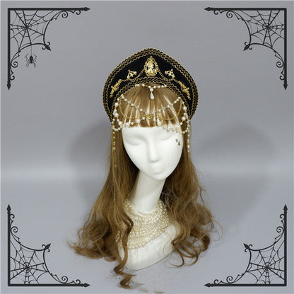 Foxcherry - Retro Lolita Gorgeous Bead Chain Headdress Multicolors