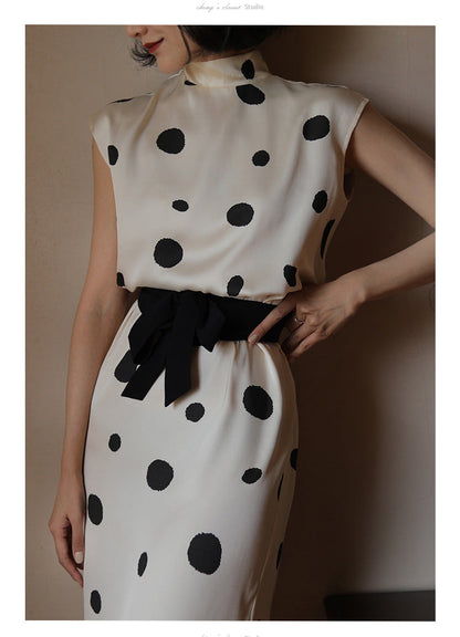 Countess Polka Dot Ecru Dress