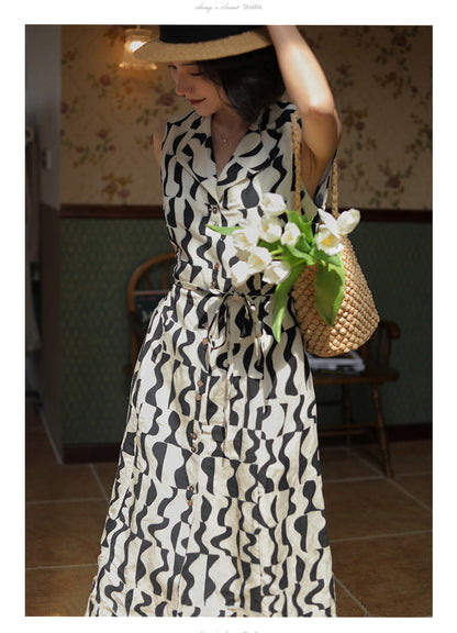 Geometric pattern classical dress