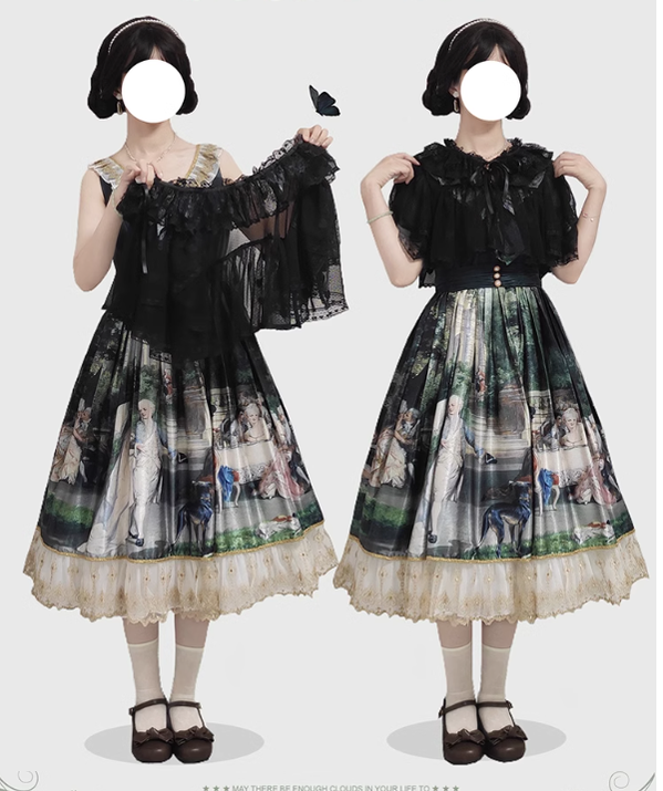 Time Memory - Sweetheart Curtain - Sweet Lolita Shawl Short Sleeve Lace Cardigan