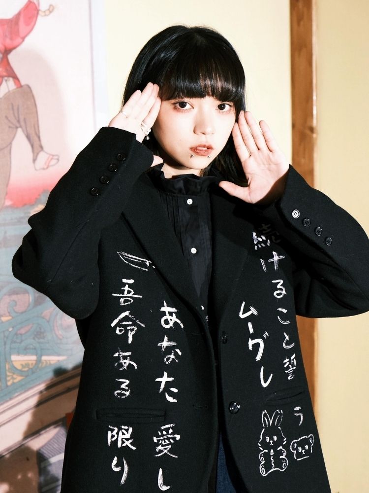 Black Wool Suit Jacket【s0000003618】