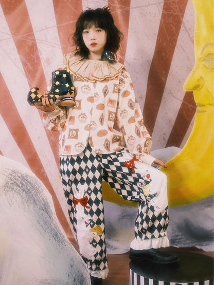 Lace collar shirt【s0000003607】