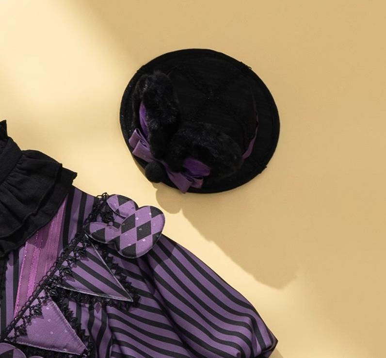 Forest Fluorescent Carps - Ouji Lolita OP Dress Circus Lolita Strip Prince Suit