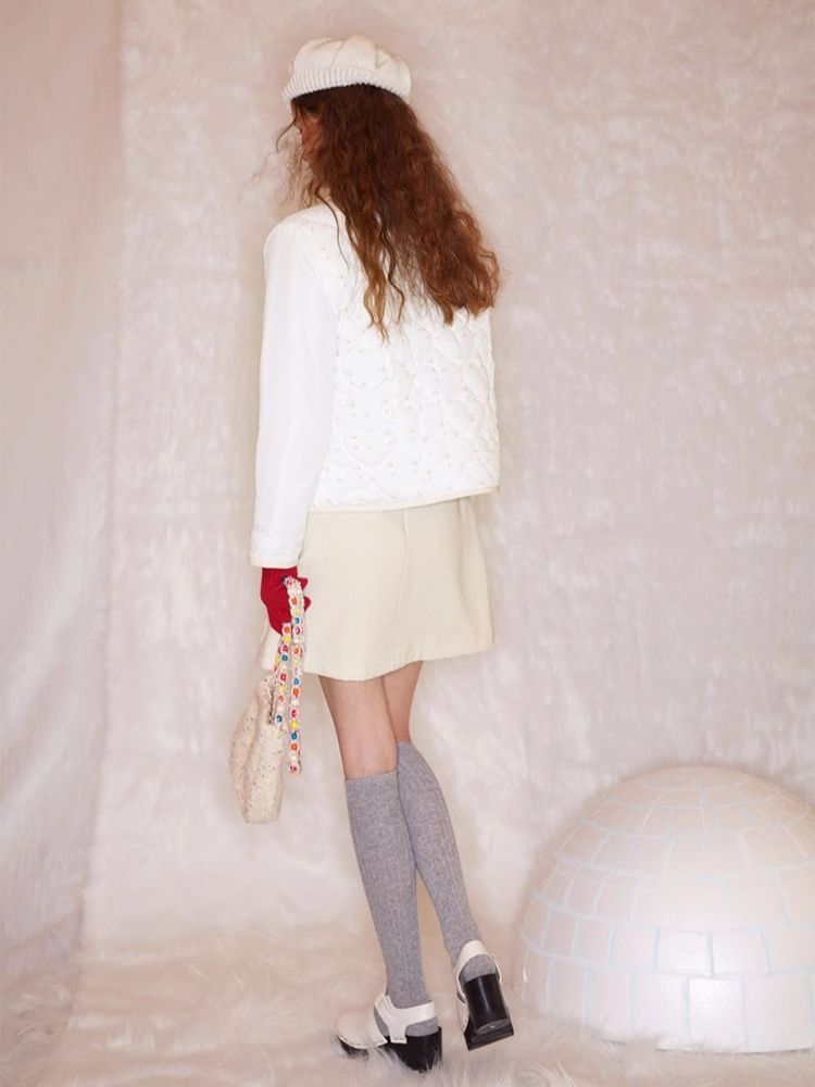 Floral Heart Quilted Cotton Jacket【s0000005932】