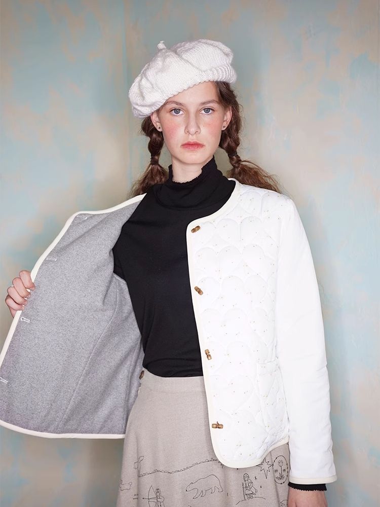 Floral Heart Quilted Cotton Jacket【s0000005932】