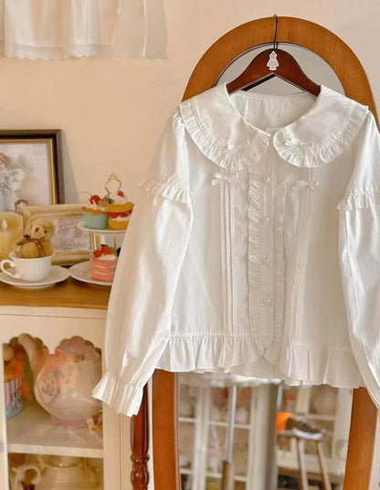 Sugar Girl - Sweet Lolita Blouse Bubble Sleeve Shirt