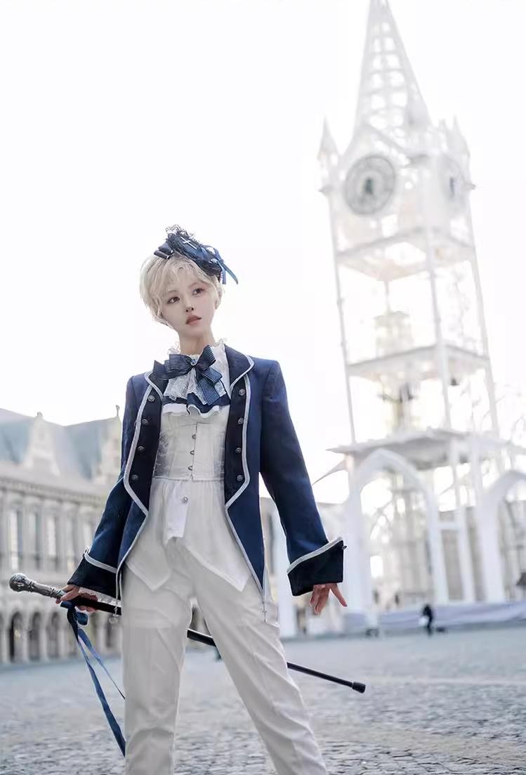 CastleToo - Coffin of Pilgrimage - Medieval European Ouji Lolita Shirt & Pants Suit