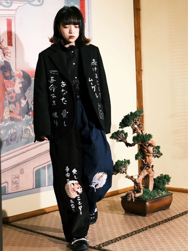 Black Wool Suit Jacket【s0000003618】