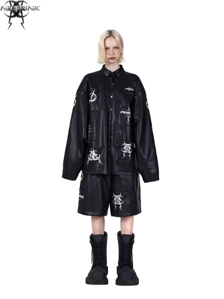 Pocket leather jacket【s0000003704】