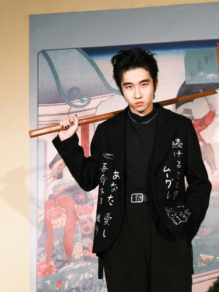 Black Wool Suit Jacket【s0000003618】