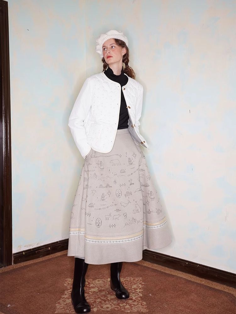 Floral Heart Quilted Cotton Jacket【s0000005932】