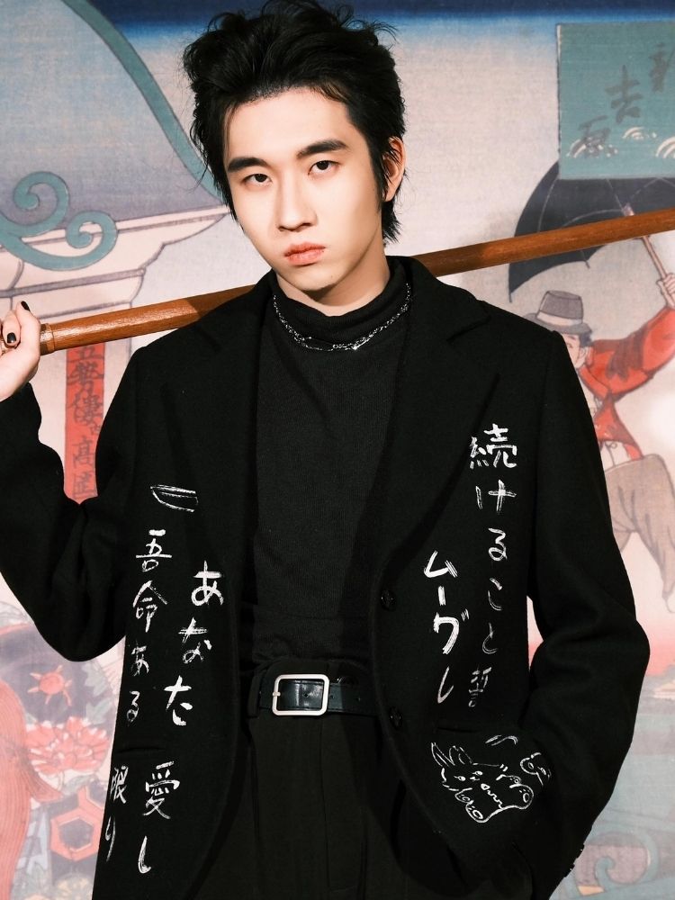 Black Wool Suit Jacket【s0000003618】