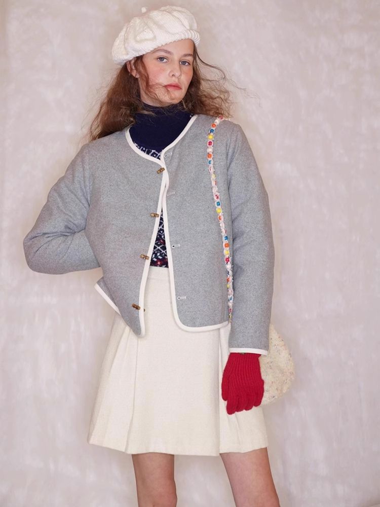 Floral Heart Quilted Cotton Jacket【s0000005932】