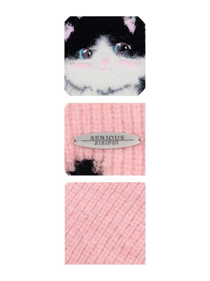 Soft thick thin cute cat sweater【s0000006144】