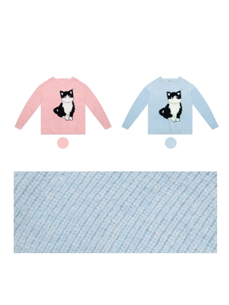 Soft thick thin cute cat sweater【s0000006144】