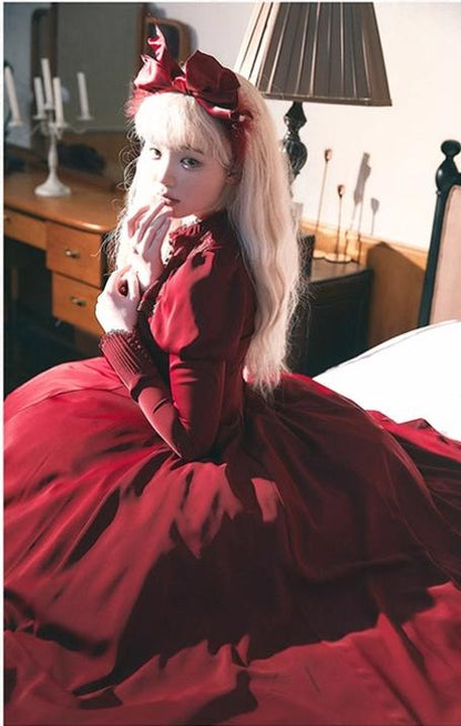 KINOKOKO - Aslan Blessings - Classic Lolita OP Seven-panel Slim Fit Dress with Cape