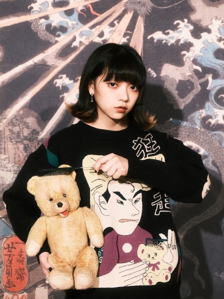 Jacquard Retro Couple Sweater【s0000003619】