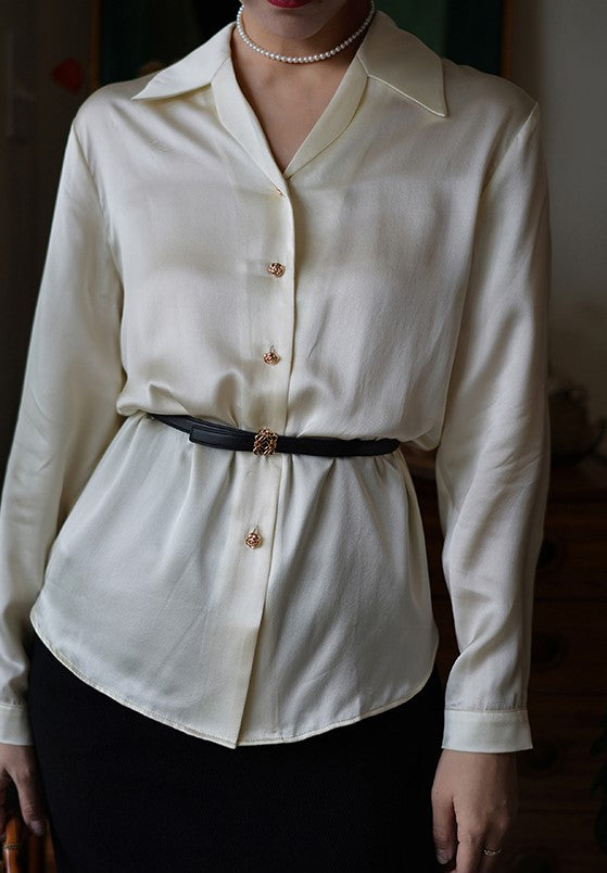 pearlescent silk blouse