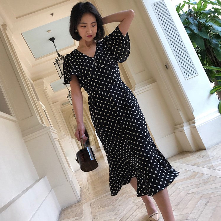 Western classic polka dot dress