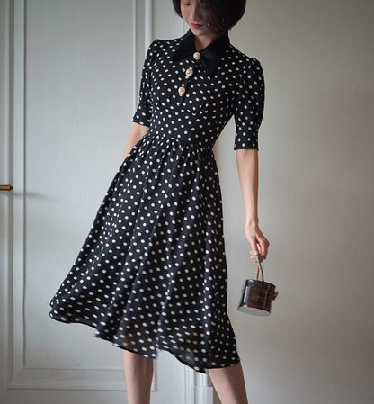 retro polka dot dress