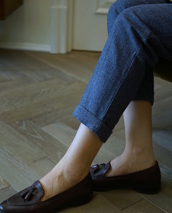 British lady's herringbone pants