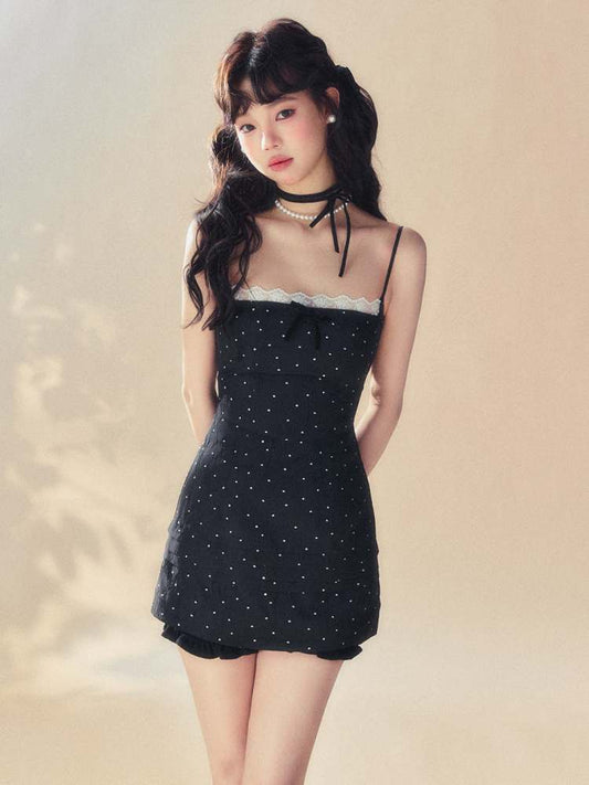 Polka Dot Ribbon Cami Dress【s0000008072】