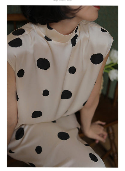 Countess Polka Dot Ecru Dress