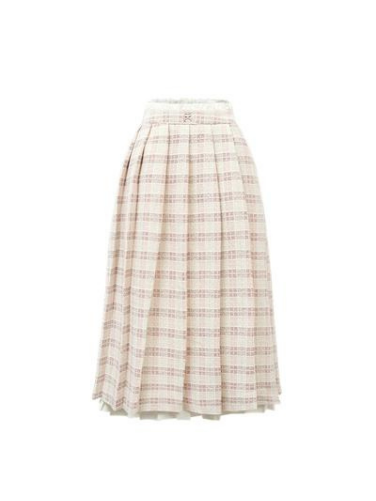 Fragrance Style Plaid Pleated Skirt Suit【s0000003452】