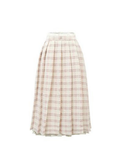 Fragrance Style Plaid Pleated Skirt Suit【s0000003452】