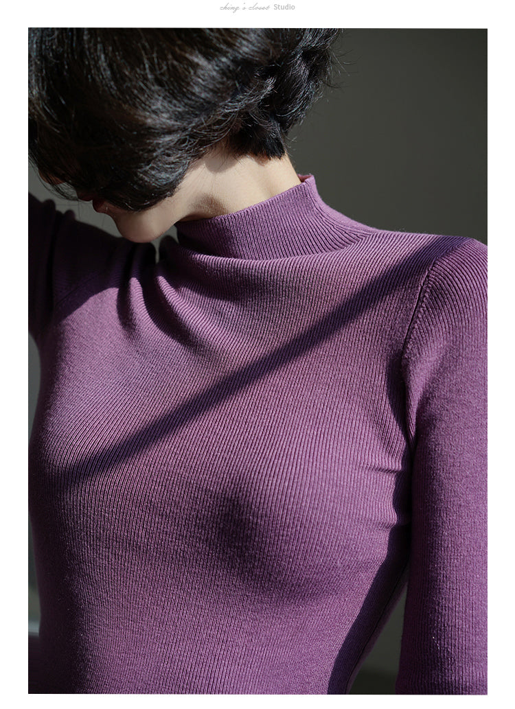 Lady's turtleneck knit