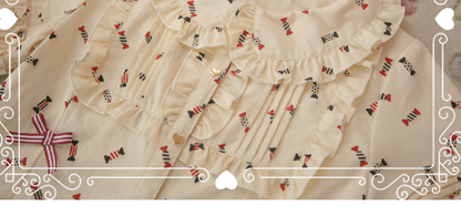 Mori Doll - Kawaii Lolita Rabbit Ears Short Sleeve Shirt Multicolors