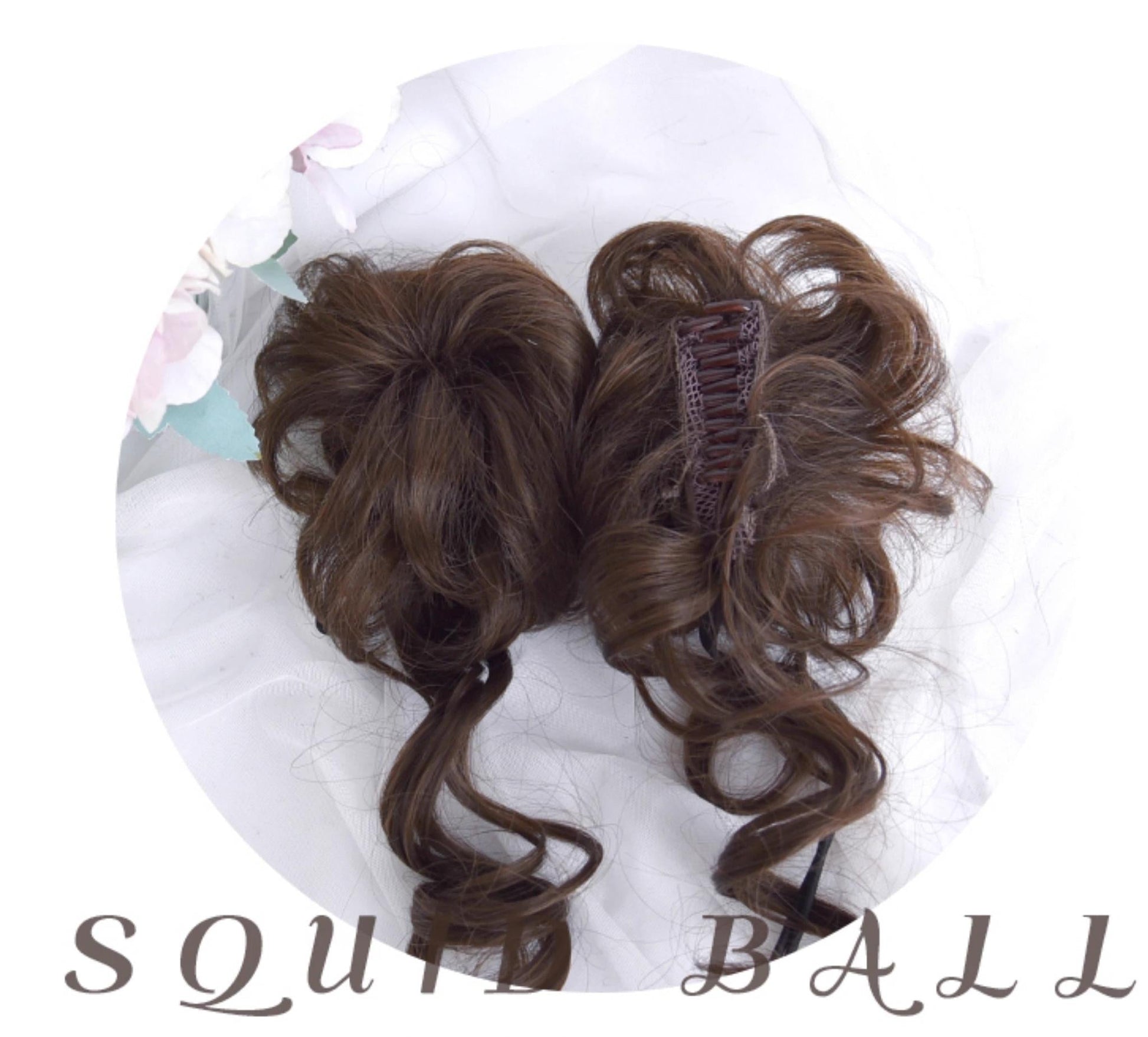 Sinwavy - Kawaii Lolita Brown Wig Cute Bun Ponytail Doll-like Wig