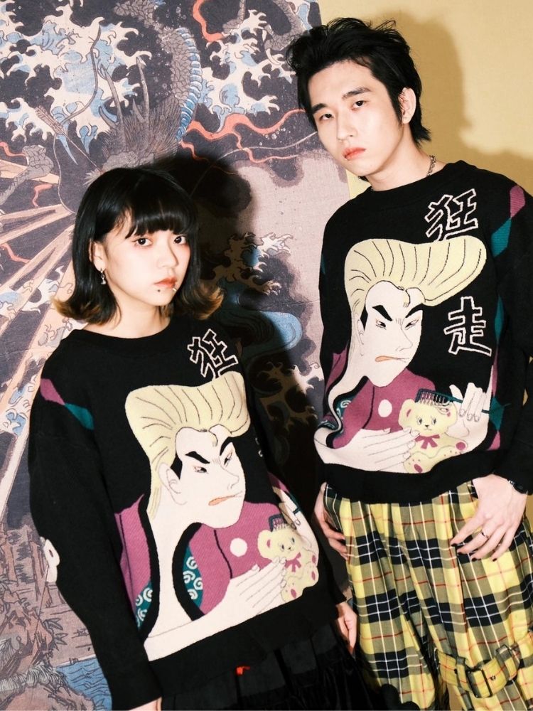 Jacquard Retro Couple Sweater【s0000003619】