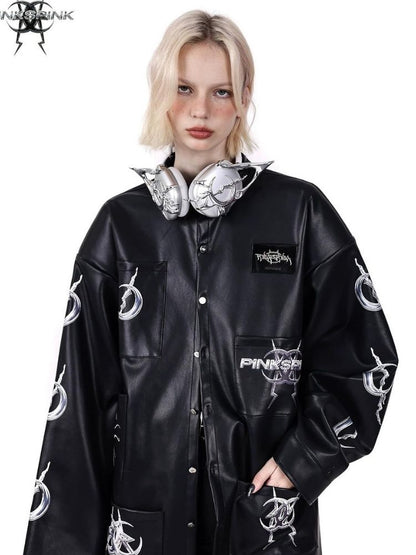 Pocket leather jacket【s0000003704】