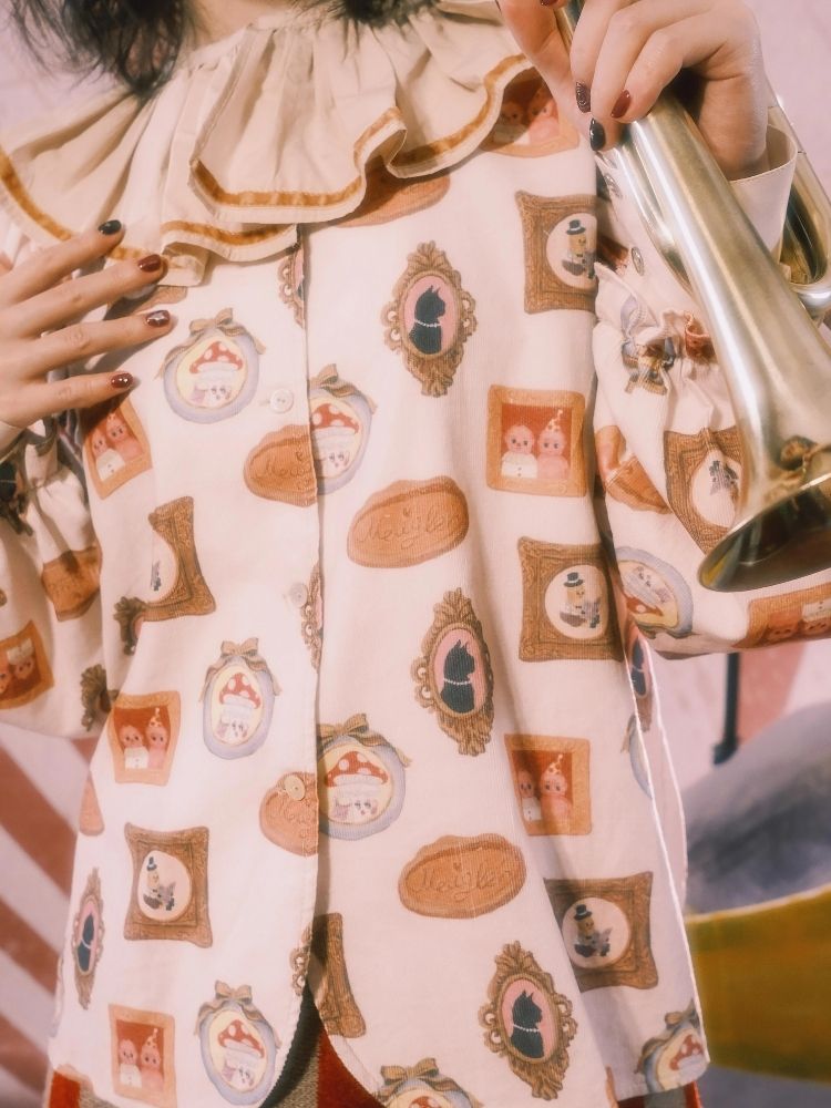 Lace collar shirt【s0000003607】