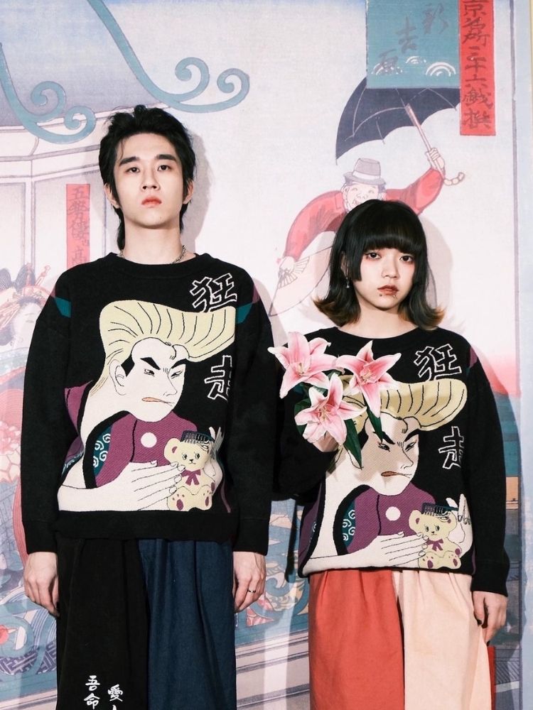 Jacquard Retro Couple Sweater【s0000003619】