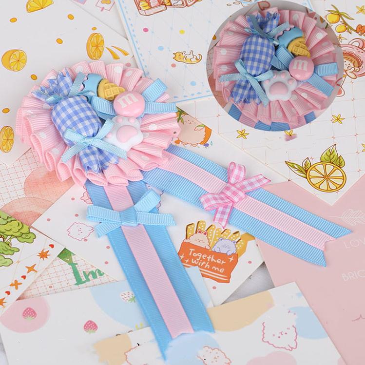 Manmeng - Pink and Blue Sweet Lolita Bow Headwear