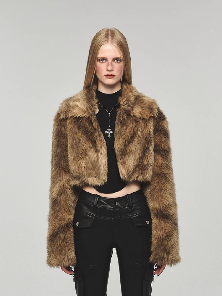 Warm short fur jacket【s0000004137】