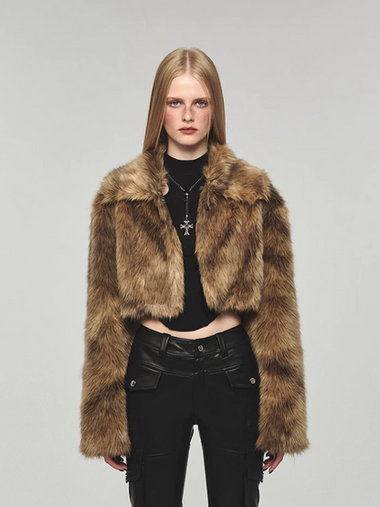 Warm short fur jacket【s0000004137】