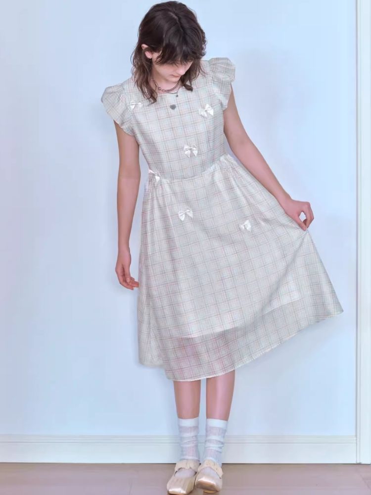 Cloud Sleeve Chiffon Dress【s0000007056】