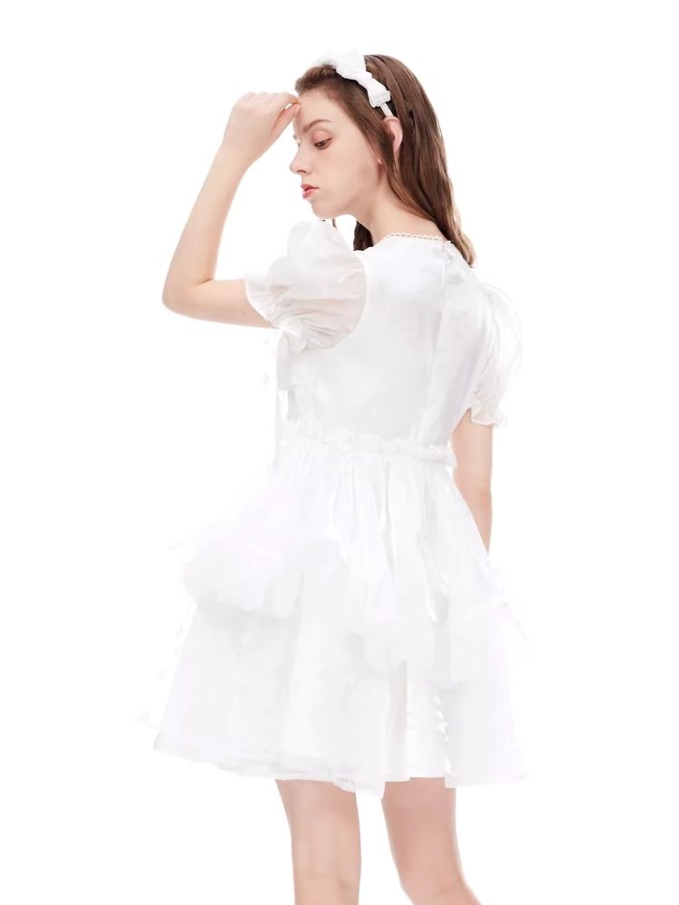Bubble Sleeve Puffy Cake Dress【s0000006956】